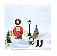 Carica l&#39;immagine nel visualizzatore di Gallery, Porta degli Elfi, 12 PCS Decorazioni Porta Elfo Natale, Miniature Casetta Elfo Natale in Legno, Porticina Elfo Luminosa di Notte, Porta dell Elfo di Natale con Pacco Regalo