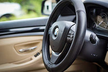 Carica l&#39;immagine nel visualizzatore di Gallery, Coprivolante Auto Universale Pelle - Copri Volante In Tessuto nero
