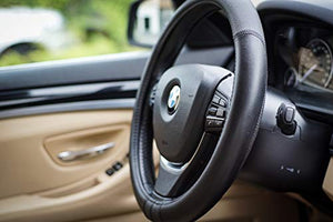 Coprivolante Auto Universale Pelle - Copri Volante In Tessuto nero