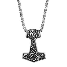 Carica l&#39;immagine nel visualizzatore di Gallery, Oidea Collana Catena con Pendente Ciondolo Martello di Thor in Argento - Ilgrandebazar