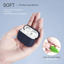 Carica l&#39;immagine nel visualizzatore di Gallery, Miracase - Custodia protettiva in silicone per Airpods Pro, triplo Blu navy.