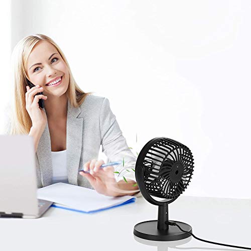 Mini Ventilatore Portatile, Ventola Raffreddamento Per Ufficio Domestico Super Silenziosa Alimentata A Batteria AA - Foto 4