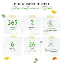 Carica l&#39;immagine nel visualizzatore di Gallery, Premium Multivitamin AZ - 365 capsule ad alto dosaggio con forme bioattive e materie prime di marca - Vitamine + minerali - Testato in laboratorio - Vegano