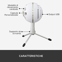 Carica l&#39;immagine nel visualizzatore di Gallery, Blue Microphones Snowball iCE USB Solo Microfono per Registrazione e Bianco - Ilgrandebazar