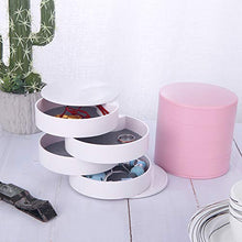 Carica l'immagine nel visualizzatore di Gallery, 2 pezz Jewellery Organizer 4 Strati Portagioie Piccolo Donna Scatola di...