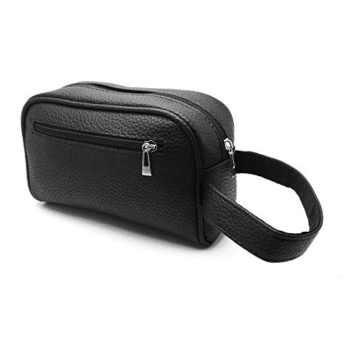 MYB Pochette per uomo e donna con cinturino da polso in similpelle - Nero