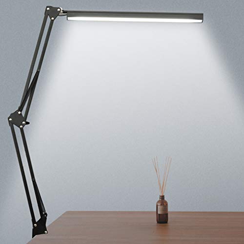 NovoLido LED Lampada da Tavolo con Morsetto, 3 Modalità di Colore Nero - Ilgrandebazar