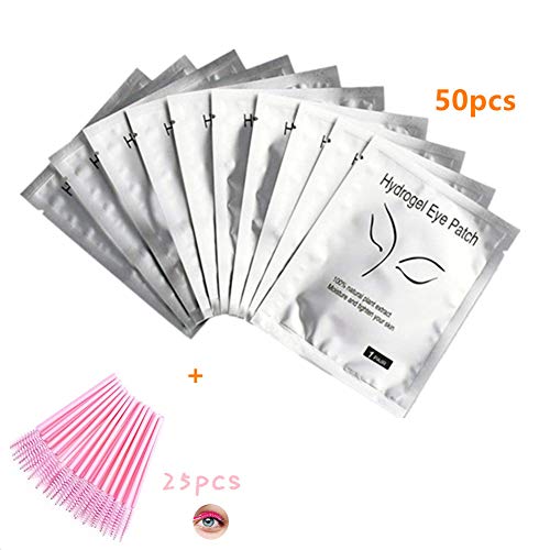 SIISMI 50 Paio Cerotti Gel per Estensioni + 25 Pezzi Monouso Spazzola del...