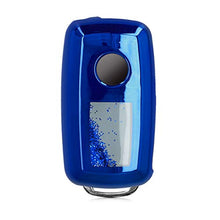 Carica l'immagine nel visualizzatore di Gallery, kwmobile Cover Copri-Chiave Glitter in movimento blu / metallizzato