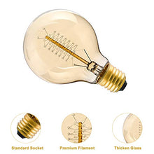 Carica l&#39;immagine nel visualizzatore di Gallery, 60W Lampadine vintage, E27 Lampadina Edison Vintage 2 Pezzi 60w G80 - Ilgrandebazar