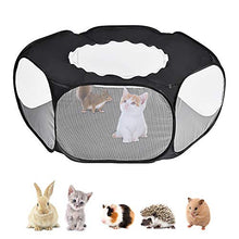Carica l'immagine nel visualizzatore di Gallery, Nasjac Box per Piccoli Animali, Tenda Animali Domestici Trasparente Nero