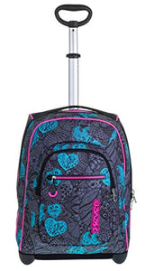 Trolley Fit Seven Colorflower, Nero, 35 Lt, 2in1 Zaino con Sollevamento...