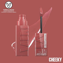 Carica l'immagine nel visualizzatore di Gallery, Maybelline New York Tinta Labbra a Lunga Tenuta Superstay Vinyl Ink, Per un Effetto Vinilico fino a 16H, Finish Luminoso e Senza Sbavature, Formula Vegana, Tonalità: 35 CHEEKY