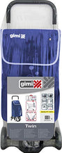 Carica l&#39;immagine nel visualizzatore di Gallery, Gimi Twin Carrello Portaspesa 4 Ruote, Portata 30 kg, Richiudibile, Blu