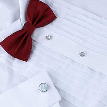 Carica l&#39;immagine nel visualizzatore di Gallery, HAWSON, set di bottoni e gemelli in madreperla, per camicia da uomo, 6-Silver - Ilgrandebazar