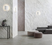 Carica l'immagine nel visualizzatore di Gallery, DAWALIGHT Lampade da Parete per Interni Moderne 6W 3000K LED Luce con Interruttore Design di Piastrelle Cinesi Illuminazione a Parete per Soggiorno Camere da letto Corridoio Ufficio, Alluminio, Bianco