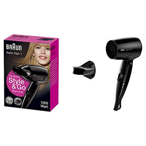 Braun Satin Hair 1 HD130 Style&Go Asciugacapelli da Viaggio - Ilgrandebazar