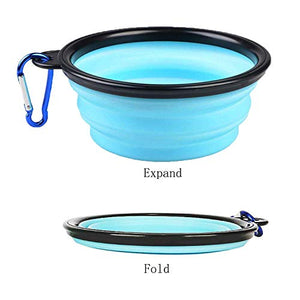 Ciotola pieghevole per cani, set da viaggio portatile in silicone per...