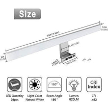 Carica l&#39;immagine nel visualizzatore di Gallery, Luce da Specchio a LED in Acciaio Inossidabile/Aourow Lampada Specchio... - Ilgrandebazar