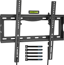 Carica l'immagine nel visualizzatore di Gallery, BONTEC Staffa TV per Televisori LCD LED Plasma Curvo da 26-65 Pollici, Ultrasottile Inclinabile Supporto TV da Parete fino a 55kg, Max VESA 400 x 400mm, Supporto TV Muro con Fascette per Cavi