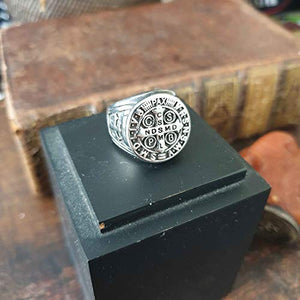 Tribal Spirit Steel Anello Acciaio Inossidabile Benedetto Croce Vaticano... - Ilgrandebazar