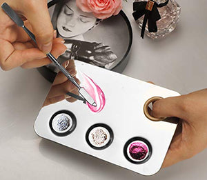Prettydate tavolozza trucco 15 x 10 cm in acciaio inox, con spatola per... - Ilgrandebazar