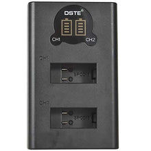 Carica l&#39;immagine nel visualizzatore di Gallery, DSTE 2x SPCC1B Ricambio Batteria + Caricatore doppio USB con display LCD...