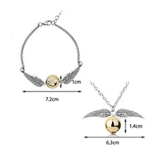 Carica l&#39;immagine nel visualizzatore di Gallery, YouU 5 Pz Collana di doni della morte Boccino d&#39;oro e bracciali,... - Ilgrandebazar