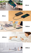 Carica l'immagine nel visualizzatore di Gallery, GIANAC Cavo USB C, [5Pezzi, 0.25m 0.5m 1m 2m 3m] Nylon Nero + Argento