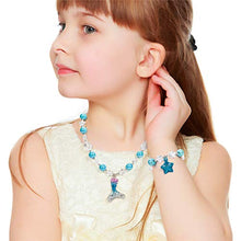 Carica l&#39;immagine nel visualizzatore di Gallery, Set di collana con ciondolo a forma coda sirena per bambine,... - Ilgrandebazar