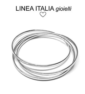 Bracciale donna in Argento 925 - tre cerchi rigidi intrecciati - Linea... - Ilgrandebazar