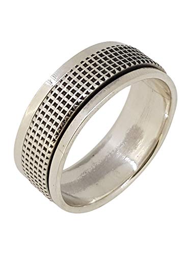 TreasureBay - Anello da uomo in argento Sterling 925 massiccio, 8,5 mm,... - Ilgrandebazar