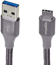Carica l&#39;immagine nel visualizzatore di Gallery, AmazonBasics - Cavo da USB C a 3.1 gen 1, in nylon a 1,8 m, Grigio scuro