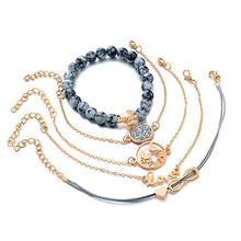 Carica l&#39;immagine nel visualizzatore di Gallery, Braccialetto Set di Gioielli, Dsaren Regolabile Bracciale a Mappa E Tartaruga - Ilgrandebazar