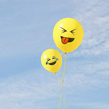 Carica l'immagine nel visualizzatore di Gallery, Goushy 100pcs Palloncini Colorati Emoji Emoticon per Compleanni Festa giallo - Ilgrandebazar