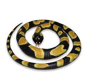 Wild Republic 20775 Gomma Serpente Small Ball Python 117 cm, Nero, Giallo - Ilgrandebazar