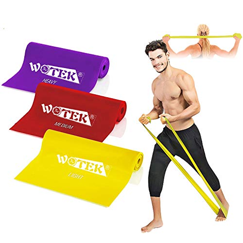 WOTEK Bande Elastiche Fitness-Elastici Fitness con 3 Livelli di colorful