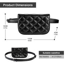 Carica l'immagine nel visualizzatore di Gallery, Vbiger Marsupio Donna Pelle PU (Nero3) Nero3
