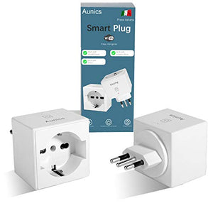 Presa Alexa Aunics Smart, Italiana 2 Pezzi Compatibile con Alexa...