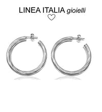 Carica l&#39;immagine nel visualizzatore di Gallery, Linea Italia Gioielli - Cerchi In Argento 925% - Orecchini Donna Diametro... - Ilgrandebazar