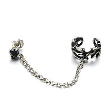 Carica l&#39;immagine nel visualizzatore di Gallery, 1pc Gothic Collegamento Chain Clip-on Orecchini a Cerchio, da Uomo... - Ilgrandebazar