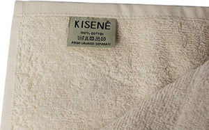 KISENE' Set Bagno Asciugamani 1+1 Spugna di Cotone 100% 1 Asciugamano Ecru - Ilgrandebazar