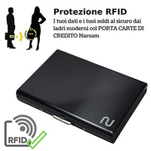 Carica l'immagine nel visualizzatore di Gallery, Porta Carte Di Credito Narsam, Rfid Blocco Antifrode Anticlonazione Per Uomo... - Ilgrandebazar