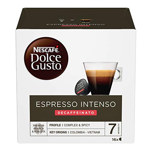 Nescafé Dolce Gusto Espresso Intenso Decaffeinato Caffè, 3 Confezioni da 16...