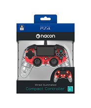 Carica l'immagine nel visualizzatore di Gallery, Nacon Compact Controller Luminosi, Rosso - Classics - PlayStation 4