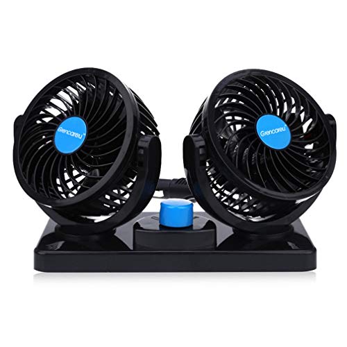 Grencareu Ventilatore 12 Volt Doppia Testa Ventola di Raffreddamento avec...