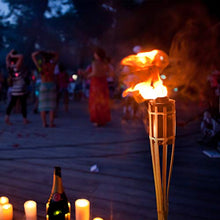 Carica l&#39;immagine nel visualizzatore di Gallery, Relaxdays Set da 10 Candele per Giardino, Fiaccola ad Olio in bambù, con...