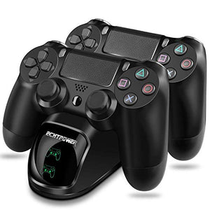 Ricarica Controller PS4 ,ECHTPower Docking Station e Verde&Rosso LED