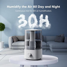 Carica l'immagine nel visualizzatore di Gallery, CONOPU Umidificatore Ambiente, 4L Umidificatore Ultrasuoni a Nebbia Fredda, 300ml/h Umidificatore ad Ultrasuoni e Diffusore Silenzioso per Bambini, Bianco