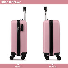Carica l&#39;immagine nel visualizzatore di Gallery, Kono Trolley rigido in ABS Bagaglio a Mano Valigia Rigida e Leggera con Rosa